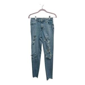 Vintage 721 high rise skinny jeans.  Distressed.  Size 26‎